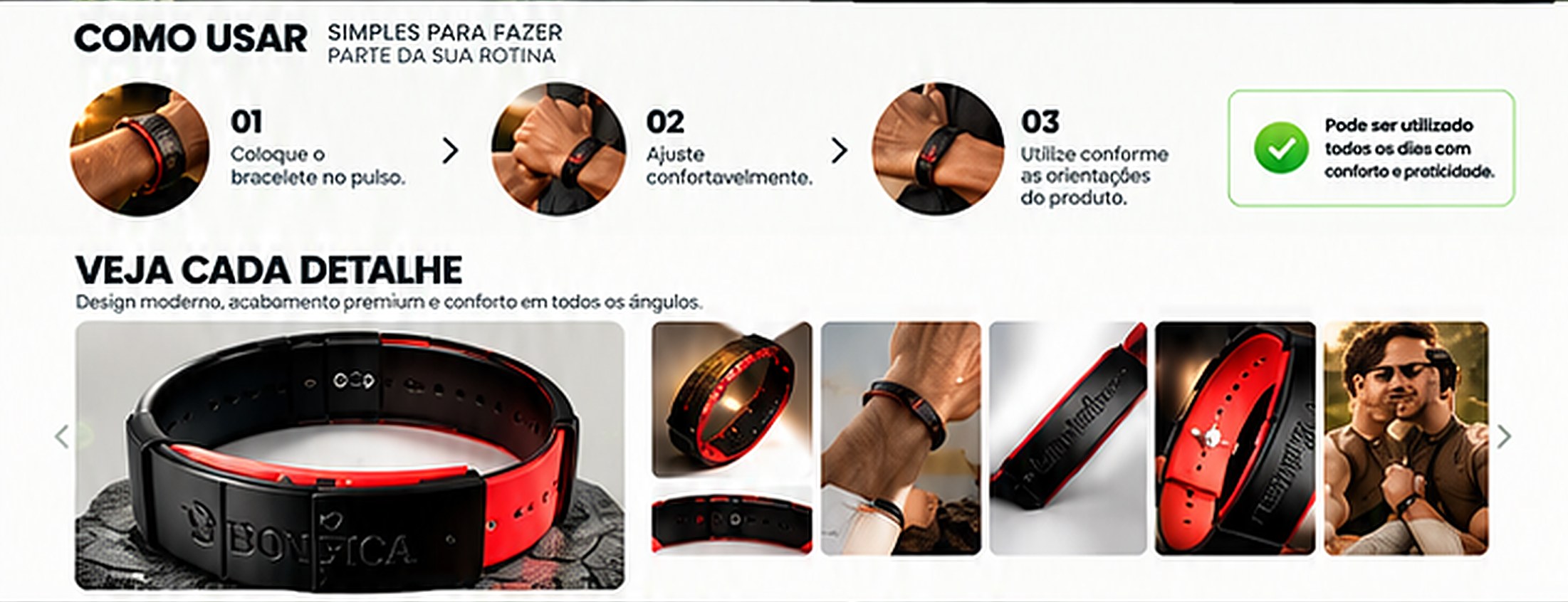 Como usar e detalhes do produto